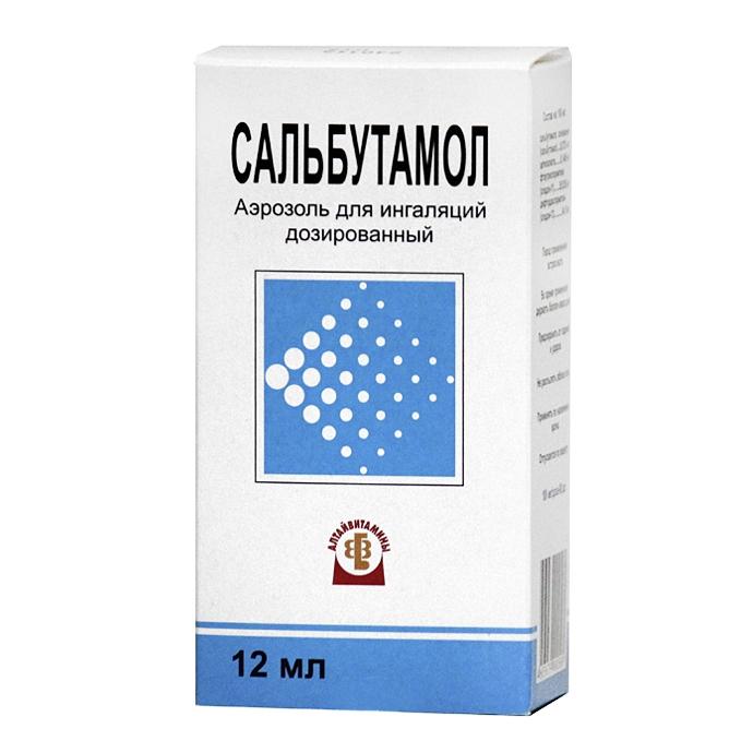 Сальбутамол, 100 мкг/доза, аэрозоль для ингаляций дозированный, 12 мл, 1 шт, 90 доз фото
