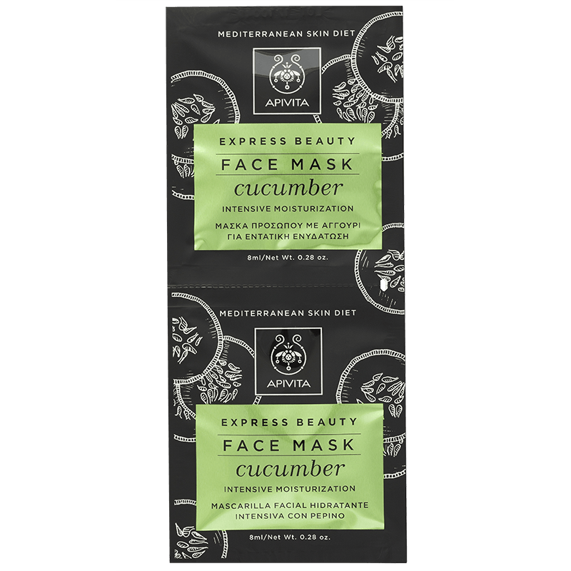Apivita Маска для лица увлажнение экстракт огурца, 8 мл, 2 шт. фото