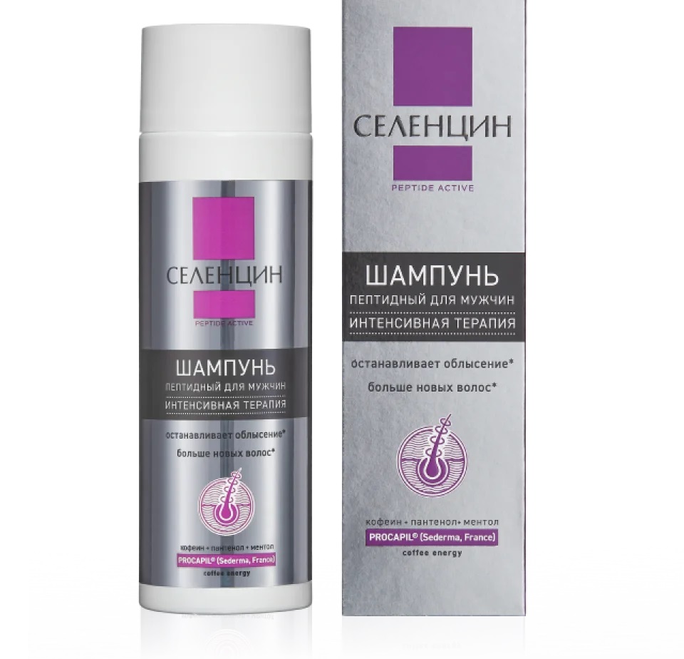 Селенцин Peptide Active для восстановления густоты мужской, шампунь, 200 мл, 1 шт. фото