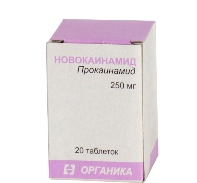 Новокаинамид, 250 мг, таблетки, 20 шт. фото