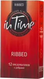 In Time Ribbed Презервативы, презерватив, 12 шт, ребристые фото