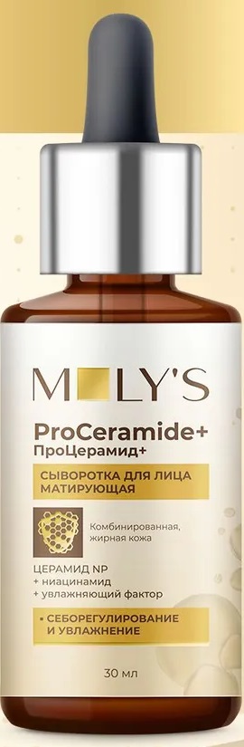 Молис ПроЦерамид+ сыворотка для лица матирующая с ниацинамидом, сыворотка для лица и шеи, 30 мл, 1 шт. фото