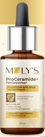 Молис ПроЦерамид+ сыворотка для лица матирующая с ниацинамидом, сыворотка для лица и шеи, 30 мл, 1 шт. фото