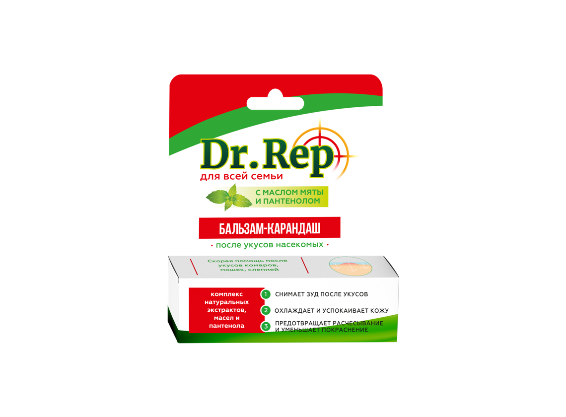 Dr. Rep Бальзам-карандаш после укусов насекомых, бальзам для наружного применения, 4.2 г, 1 шт. фото