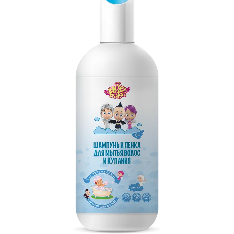 Ангел бэби шампунь и пенка для мытья волос и купания c первых дней, шампунь, 250 мл, 1 шт. фото