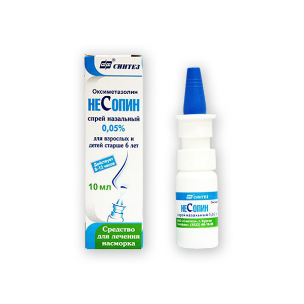 Несопин, 0.05%, спрей назальный, 10 мл, 1 шт. фото