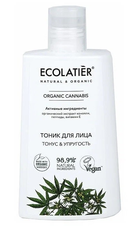Ecolatier Organic Cannabis тоник для лица, тоник, 250 мл, 1 шт. фото