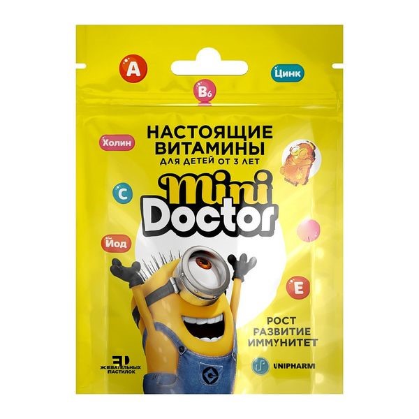 Mini Doctor Витамины пастилки яблочные, пастилки жевательные, 30 шт. фото