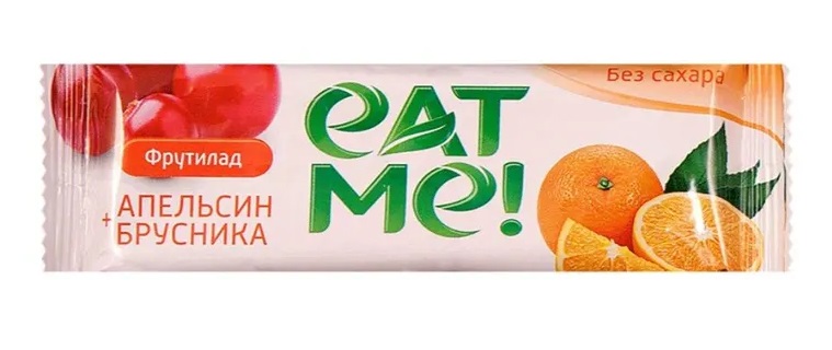 Eat me! Фрутилад Батончик, 30 г, 1 шт, апельсин + брусника фото