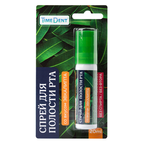 TimeDent спрей для полости рта, спрей, 20 мл, 1 шт, эвкалипт фото