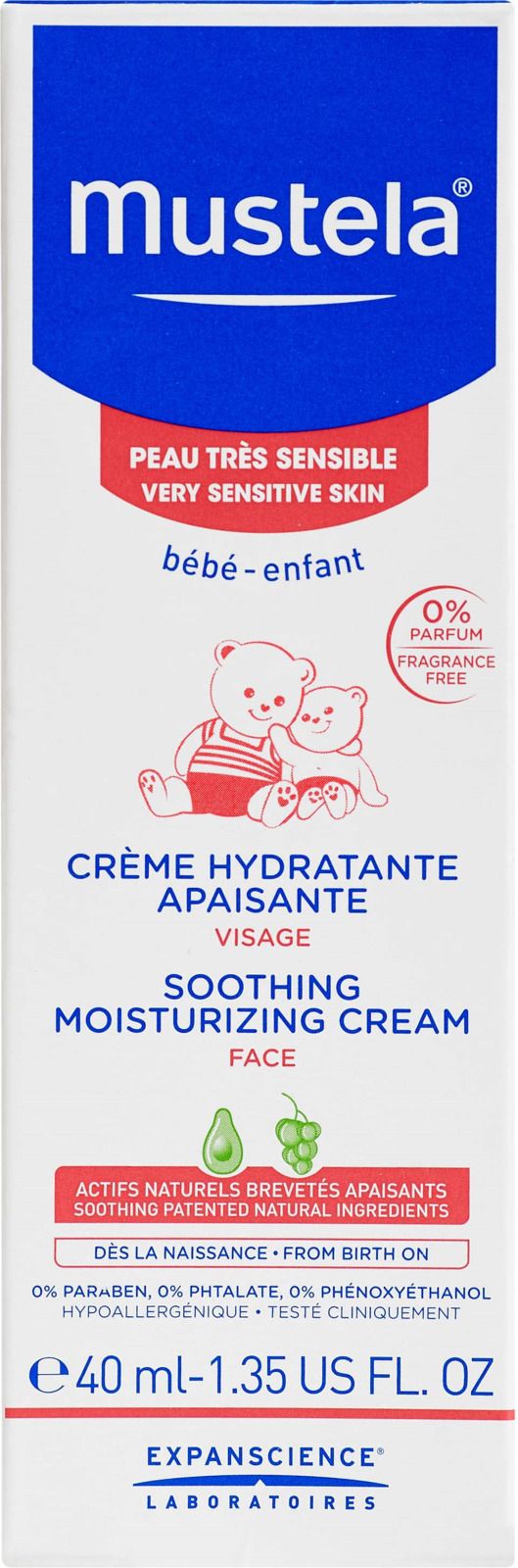 Mustela Hydra-Bebe Увлажняющий успокаивающий крем для лица, крем для лица, 40 мл, 1 шт. фото