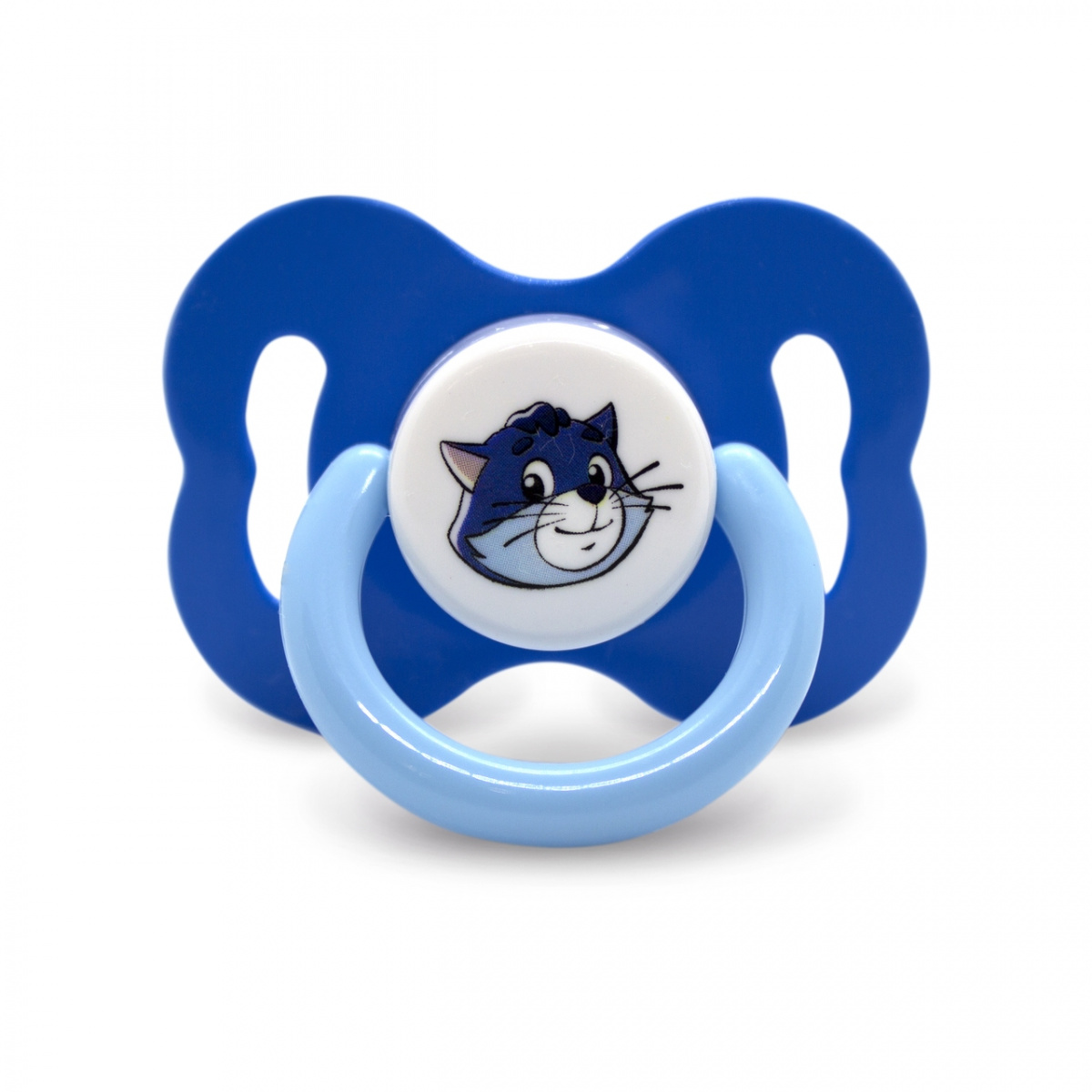 Мама Тама Соска-пустышка анатомическая силиконовая Матроскин, 1 шт, синего цвета, 0-6 мес, арт. МТ/017 фото