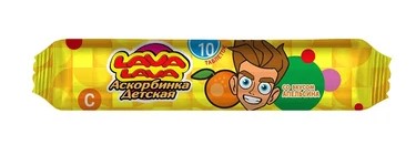 Lava Lava Аскорбинка детская, таблетки жевательные, 3 г, 10 шт, апельсин фото
