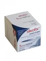 Silkofix Лейкопластырь фиксирующий, 5 см х 500 см, пластырь медицинский, 1 шт, шелковая основа фото