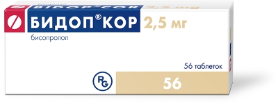 Бидоп Кор, 2.5 мг, таблетки, 56 шт. фото
