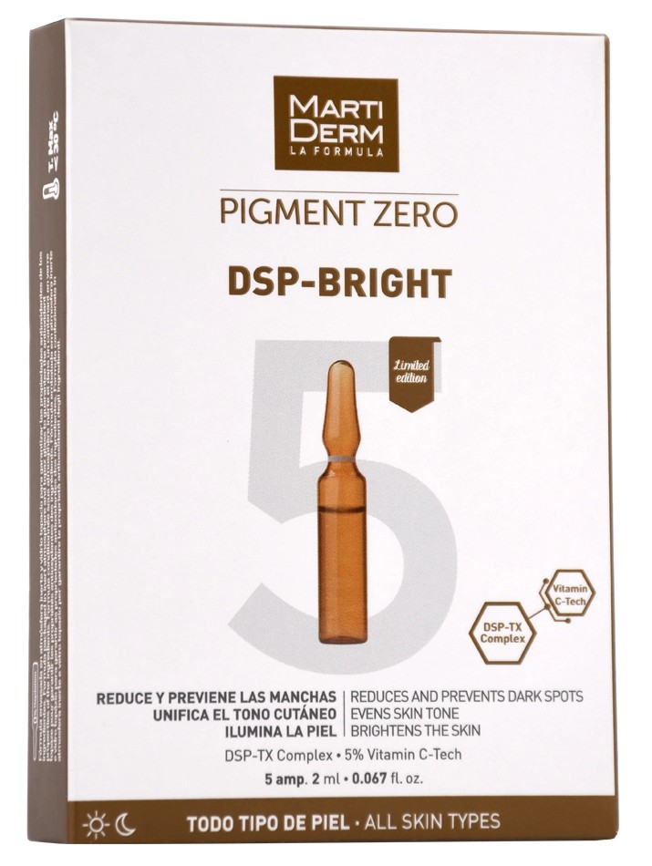 Martiderm pigment zero DSP-bright ампулы для лица против пигментных пятен, сыворотка, 2 мл, 5 шт. фото