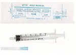 Шприц Vogt Medical 3-х компонентный, 3 мл, шприц в комплекте с иглой, 1 шт, 23G (0,6х30) фото