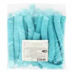 Шапочка модель плиссе спанбонд, размер 54-66 длина 53, 25 шт, бирюзового цвета, плотность 18г/м2, нестерильная фото 2