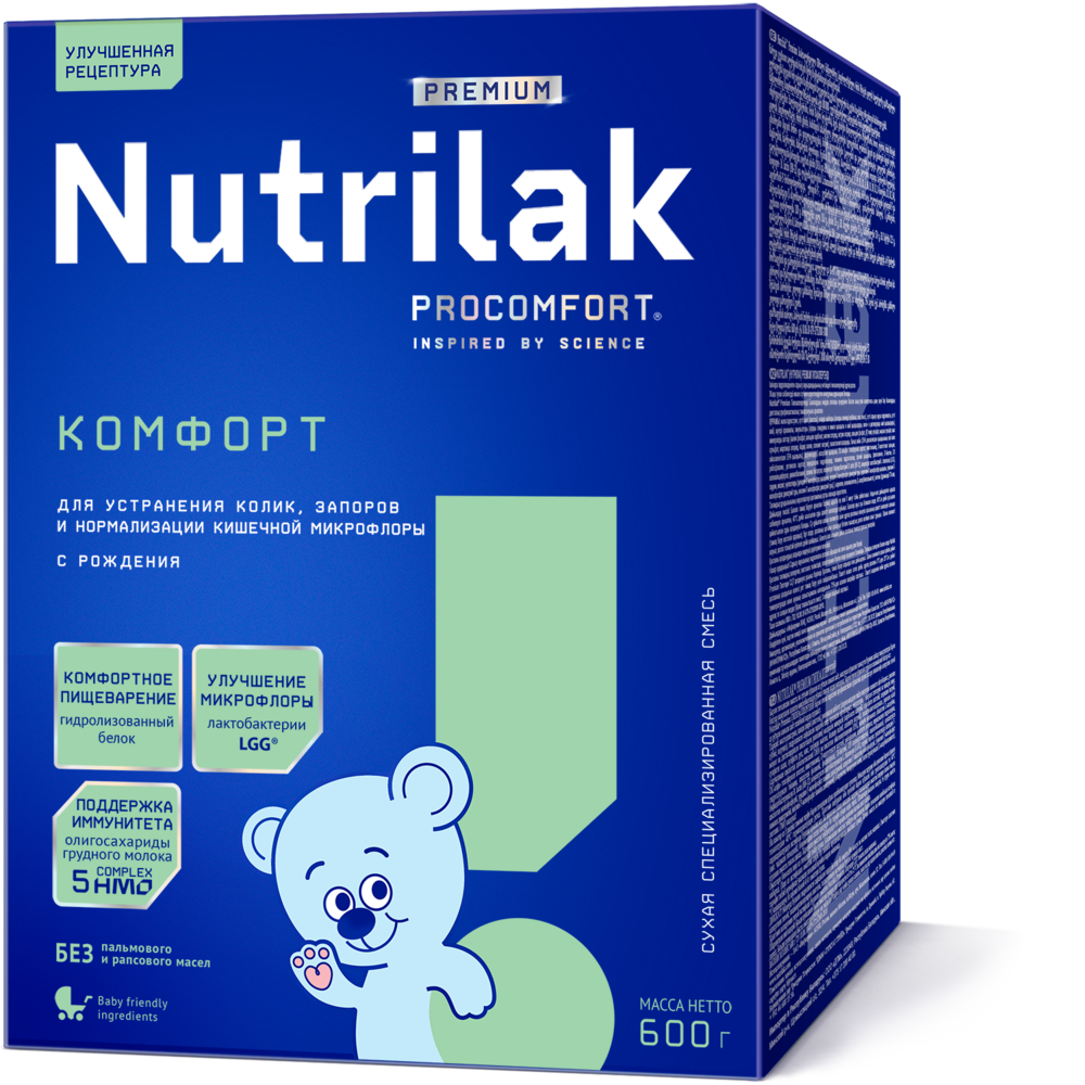 Nutrilak Premium Комфорт Смесь молочная 0-12 мес, смесь молочная сухая, 600 г, 1 шт. фото