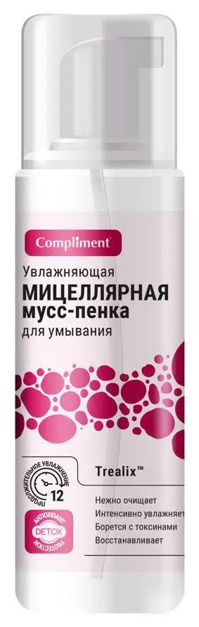 Compliment Мусс-пенка мицеллярная для умывания увлажняющая, пенка-мусс, 150 мл, 1 шт. фото
