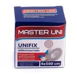 Master Uni Unifix Лейкопластырь фиксирующий, 4 см х 500 см, пластырь, 1 шт, тканевая основа фото