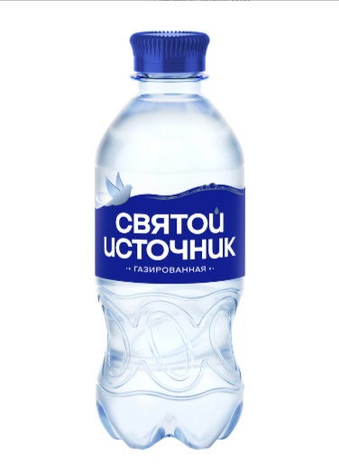 Святой источник Вода питьевая, 330 мл, 1 шт, газированная фото