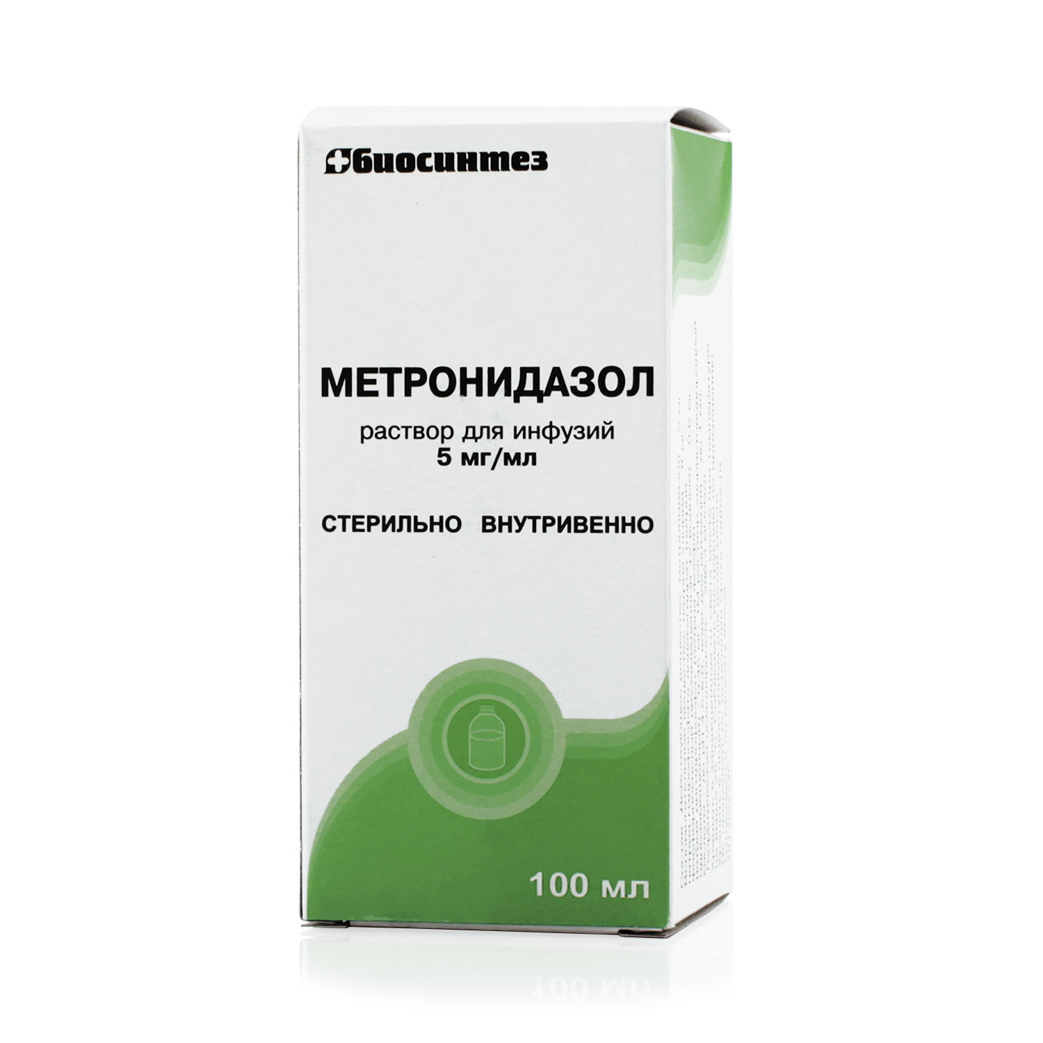 Метронидазол, 5 мг/мл, раствор для инфузий, 100 мл, 1 шт. фото