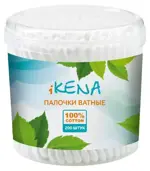 Икена Ватные палочки гигиенические, 200 шт. фото