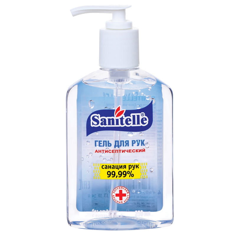Sanitelle гель антисептический для рук с витамином E без запаха, гель, 250 мл, 1 шт. фото