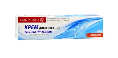 Beauty Dent Крем для фиксации зубных протезов, крем для фиксации зубных протезов, 40 мл, 1 шт, нейтральный фото