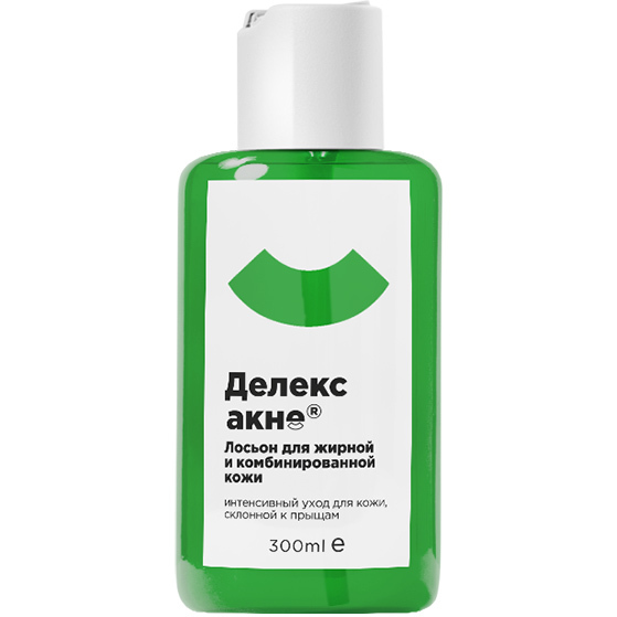 Делекс-Акне лосьон для жирной и комбинированной кожи, лосьон для лица, 300 мл, 1 шт. фото