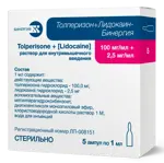 Толперизон+Лидокаин-Бинергия, 100 мг/мл+2.5 мг/мл, раствор для внутримышечного введения, 1 мл, 5 шт. фото