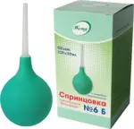 Спринцовка пластизольная Виталфарм, 1 шт, Б6, 210 мл, с твердым наконечником фото
