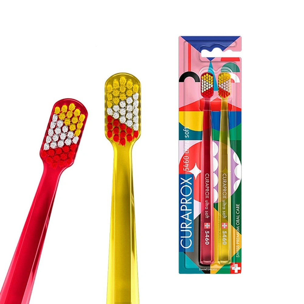 Curaprox Ultrasoft Duo Power Smile CS5460/2C Набор зубных щеток, щетка зубная, 2 шт, ультрамягкая фото