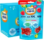 Фрутоняня Фруктовые кусочки без сахара, 12 г, 1 шт, с хрустящим рисом, яблоко + малина фото