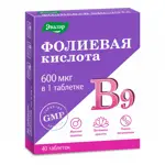 Эвалар Фолиевая кислота с витаминами B12 и B6, 0.22 г, таблетки, 40 шт. фото