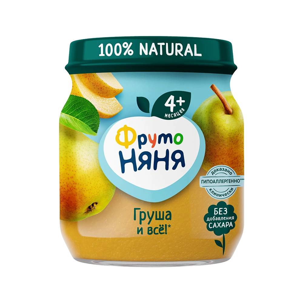Фрутоняня детское пюре, пюре, 100 г, 1 шт, груша фото