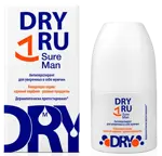 Dry Ru Sure Man Антиперспирант для уверенных в себе мужчин, антиперспирант ролик, 50 мл, 1 шт. фото