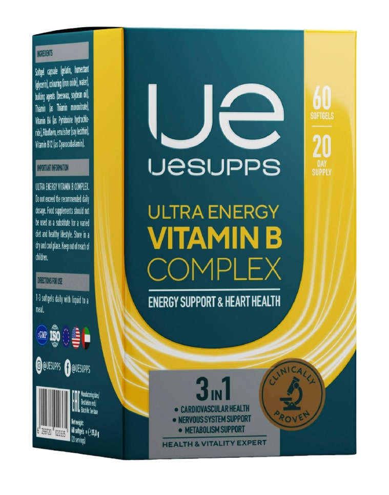 Uesupps Ultra Energy витамин B комплекс, капсулы, 60 шт. фото