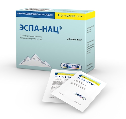 Эспа-Нац, 200 мг, порошок для приготовления раствора для приема внутрь, 3 г, 20 шт. фото