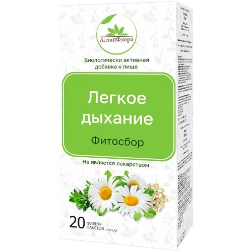 Алтайфлора Фитосбор легкое дыхание, фиточай, 1.5 г, 20 шт. фото