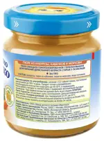 Бабушкино Лукошко детское пюре, пюре, 100 г, 1 шт, кукуруза + кабачок + морковь фото 2