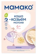 Мамако каша овсяная на козьем молоке, 6+ мес, каша детская молочная, 200 г, 1 шт. фото