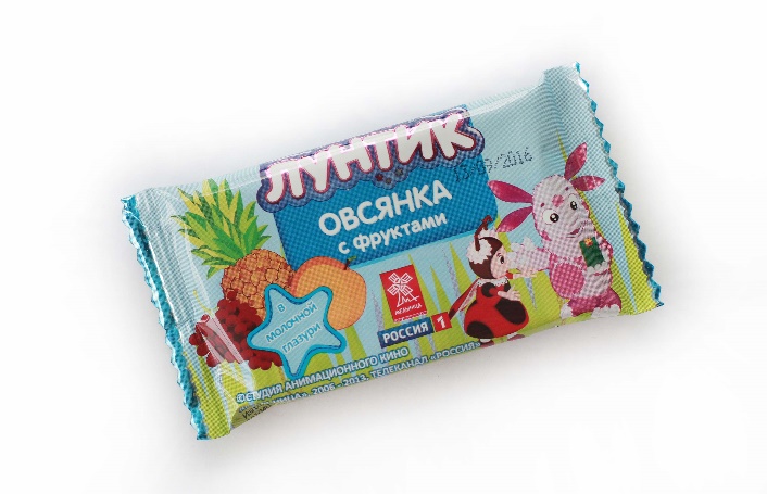 Лунтик батончик-мюсли на фруктозе, батончик, 40 г, 1 шт, овсянка с фруктами в молочной глазури фото
