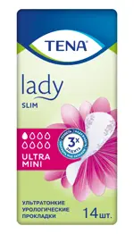 Tena Lady Slim Ultra Mini Прокладки урологические, прокладки урологические, 14 шт, 1 капля фото