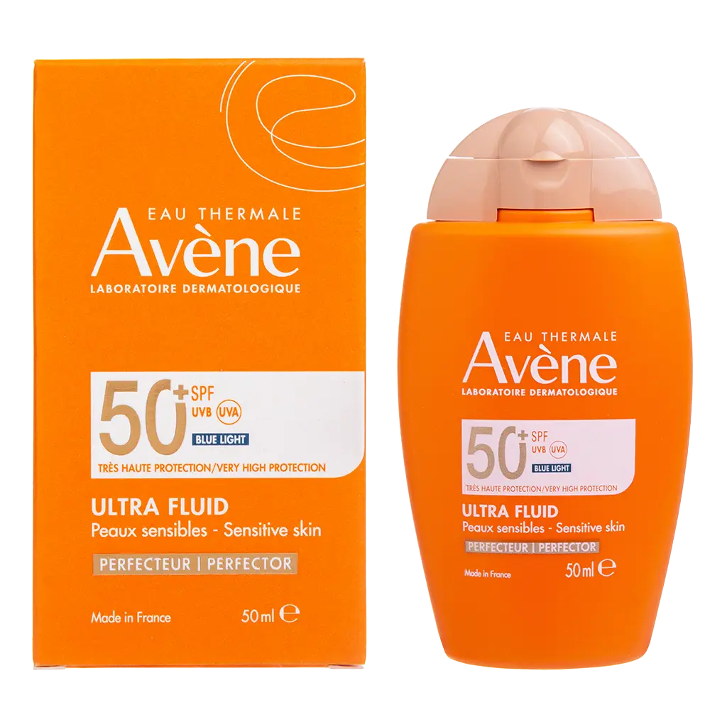 Avene Sun Ultra Fluid Perfector Солнцезащитный ультралегкий флюид-перфектор для лица, флюид, 50 мл, 1 шт, SPF50+, для чувствительной кожи фото