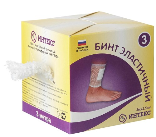 Интекс Бинт эластичный трубчатый, 2.5 см х 3 м, 1 шт, №3 фото