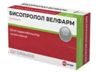 Бисопролол Велфарм, 5 мг, таблетки, покрытые пленочной оболочкой, 60 шт. фото