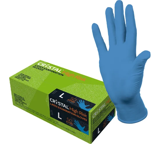 Crystal High Risk перчатки смотровые латексные неопудренные нестерильные, Large L (8-9), пара, 25 шт. фото