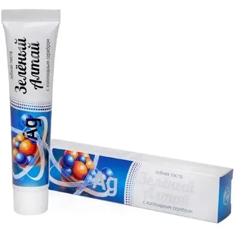 Зеленый Алтай Зубная паста, паста, 75 г, 1 шт, с коллоидами серебра фото